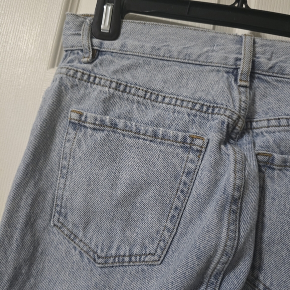 PacSun Light Blue Ultra High Waisted Slim Fit Jeans, Button Fly, Raw Hem, EUC! - Picture 9 of 13